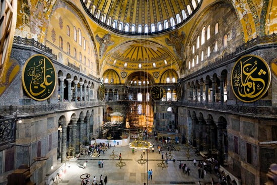Interno di Hagia Sophia a Istanbul